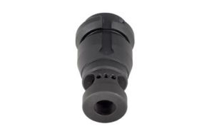 Sons of Liberty Gun Works, NOX, Muzzle Brake, 556NATO/9MM, Nitride Finish, Black, 1/2X28, Fits Dead Air Armament Suppressors, and KeyMount Accessories, Single Chamber